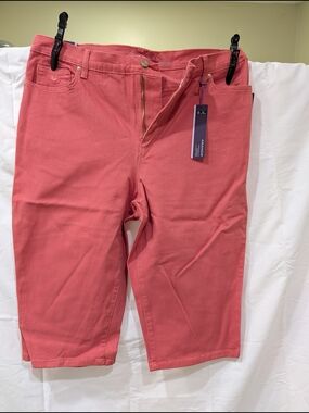 NWT Gloria Vanderbilt Amanda Skimmers - Rose Balm Coral - Embellished Pockets 16